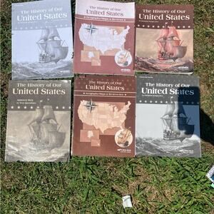 Abeka 4th Grade History Work and Text Books bundle lot of 6‎